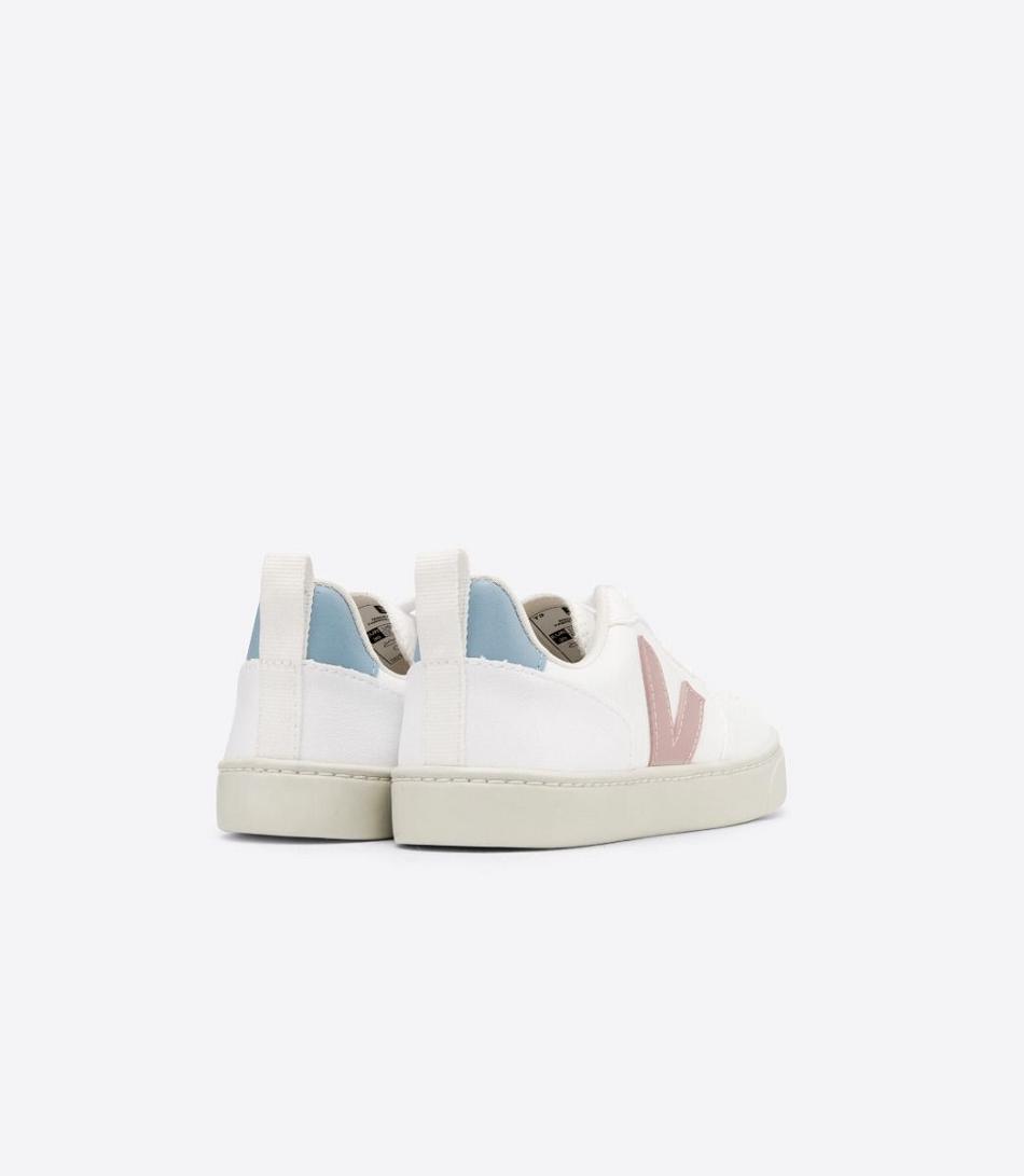 Kids\' Veja Laces Cwl Babe V-10 White Blue | XUSBH98887