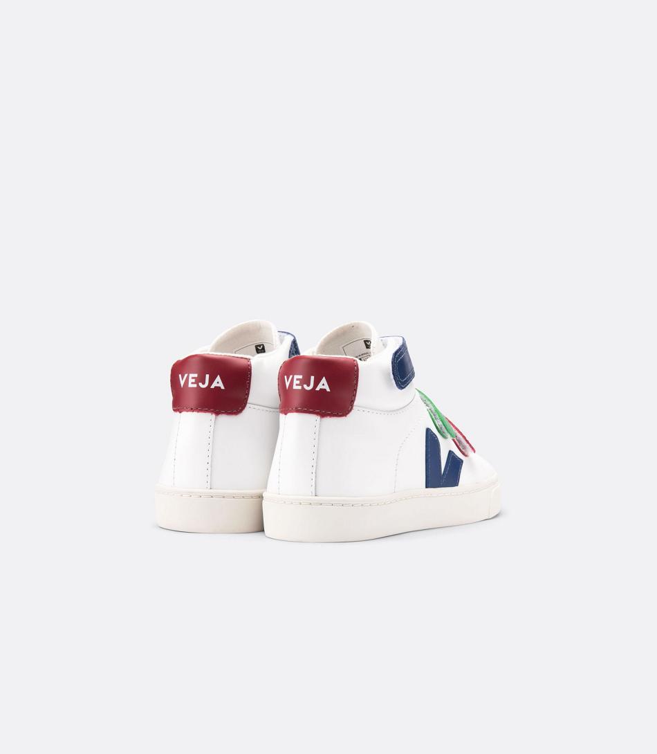 Kids\' Veja Mid Leather Multico Esplar White | TUSWZ21822