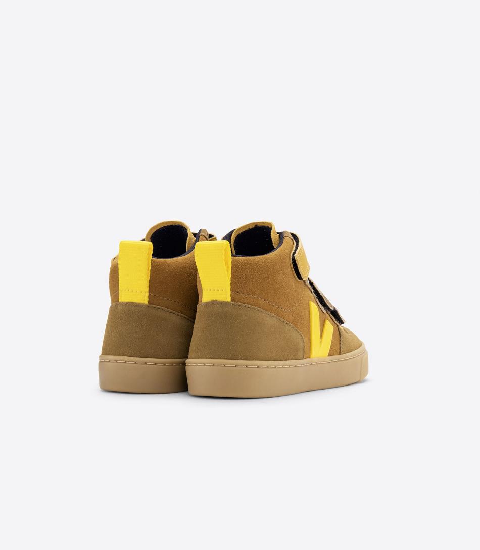 Kids\' Veja Mid Suede Multico Camel Tonic V-10 Brown | USCIF88658