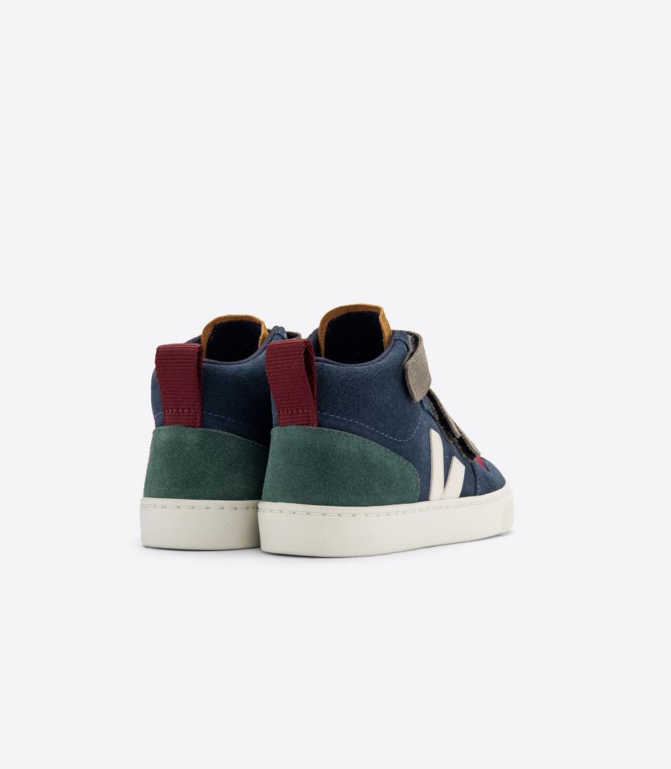 Kids\' Veja Mid Suede Multico Nautico Cyprus V-10 Indigo | USXBR61176