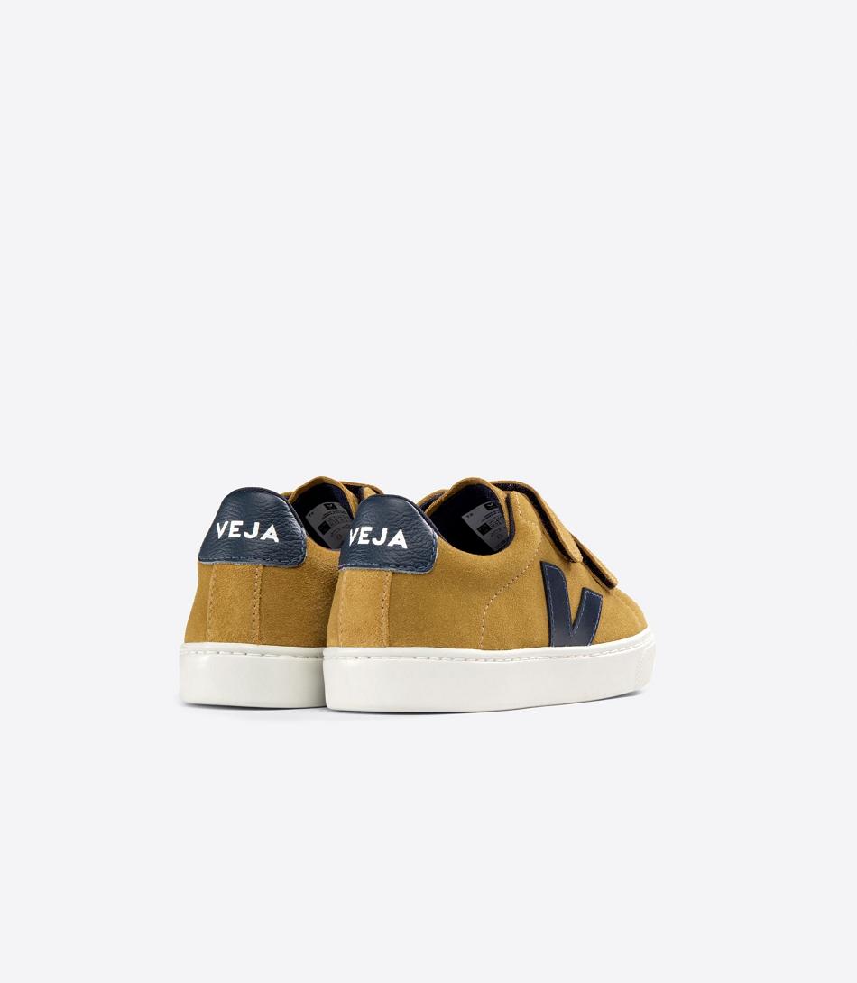 Kids\' Veja Suede Camel Nautico Esplar Brown | QUSWA71959