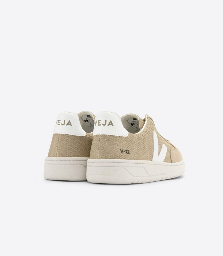 Men\'s Veja Vegan Alveomesh Dune V-12 White | USJZR47487