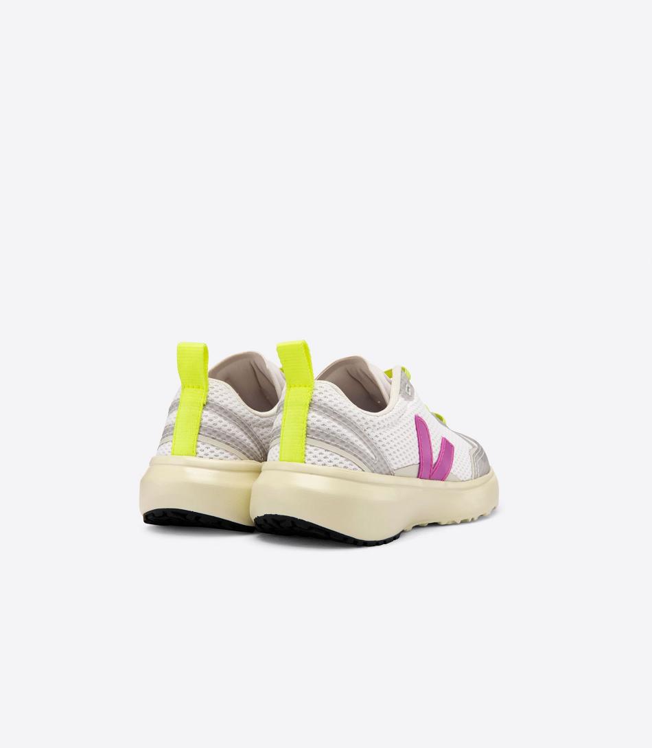 Outlet Veja Canary Elastic Laces Ultraviolet Kids White | USEAH93243