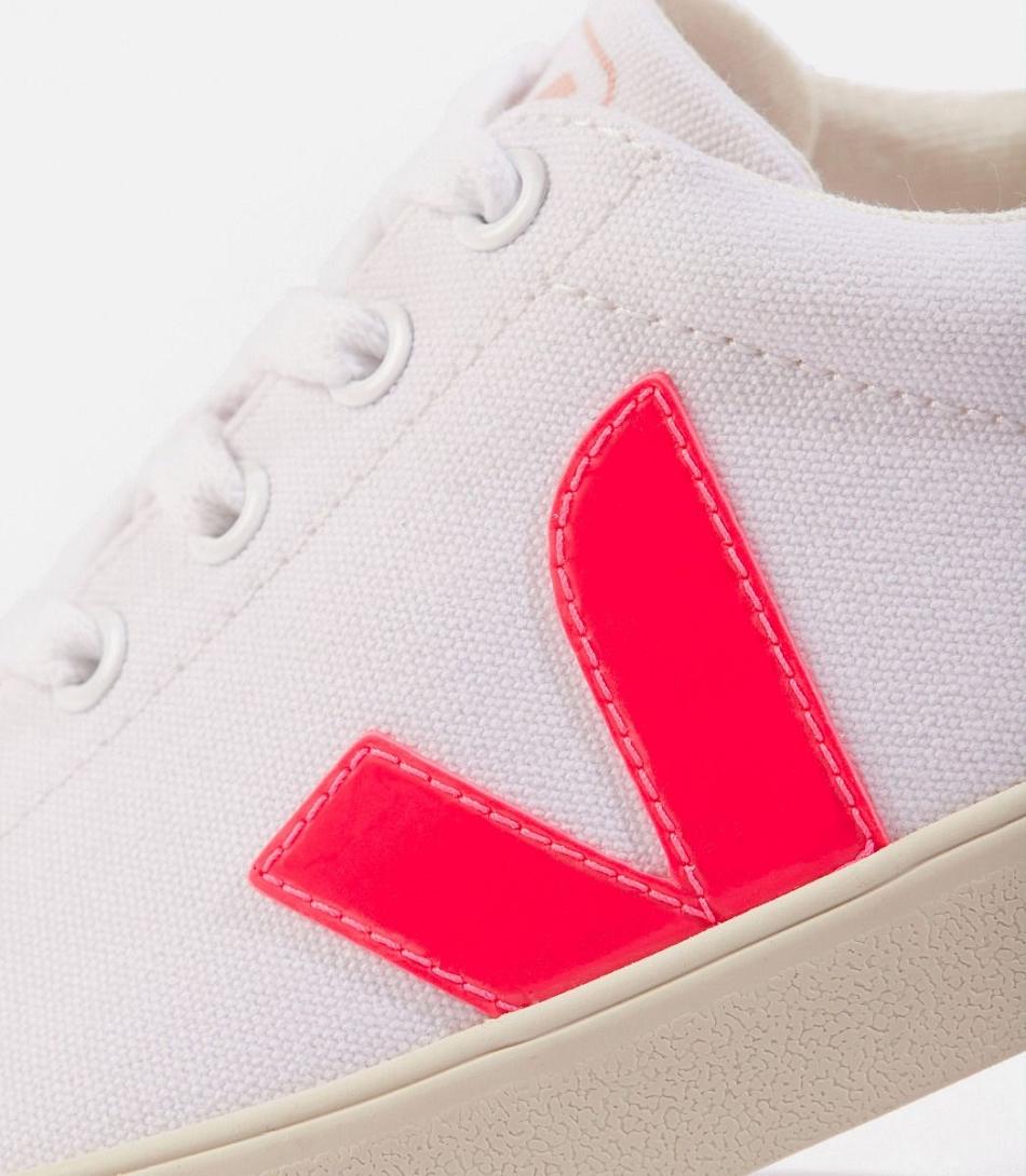 Outlet Veja Esplar Se Canvas Rose Fluo Petale Adults White Rose | USICD25178