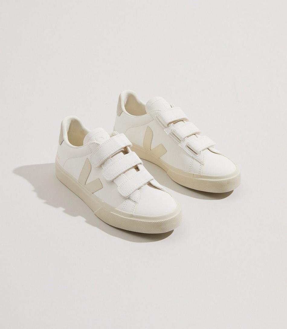 Outlet Veja Recife Chromefree Leather Pierre Natural Adults White Beige | YUSVQ29042