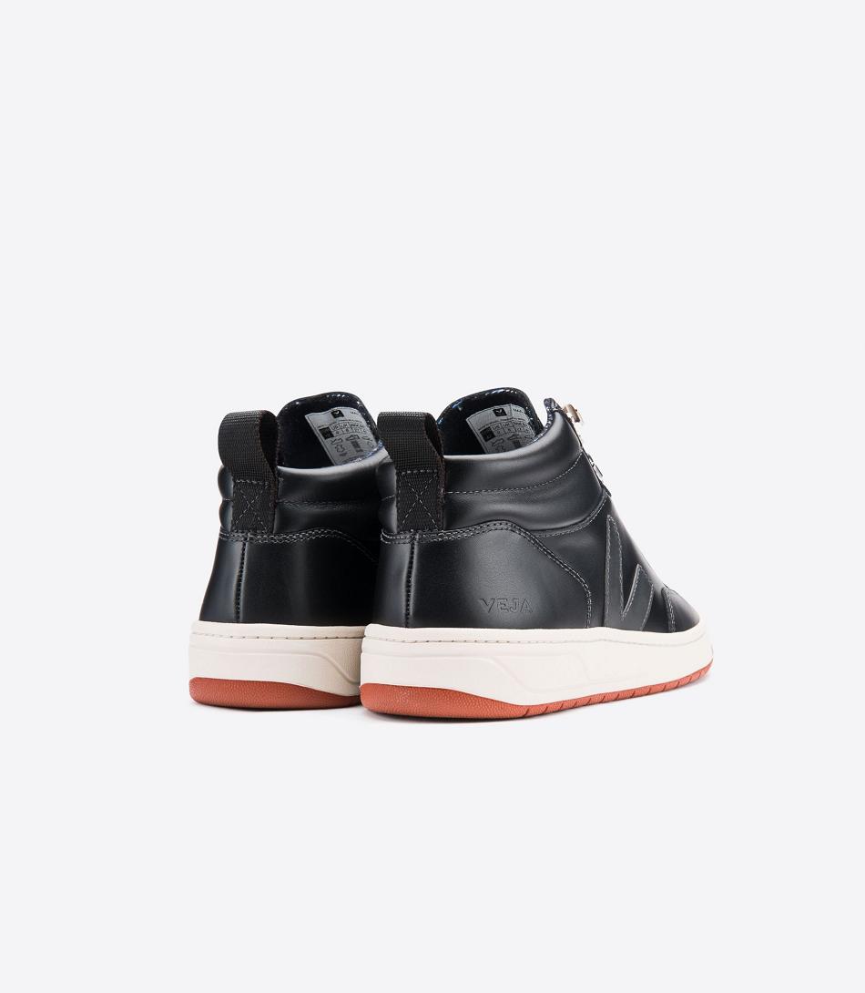 Outlet Veja Roraima Bastille Leather Grafite Rust Outsole Adults Black Red | USJZR59753