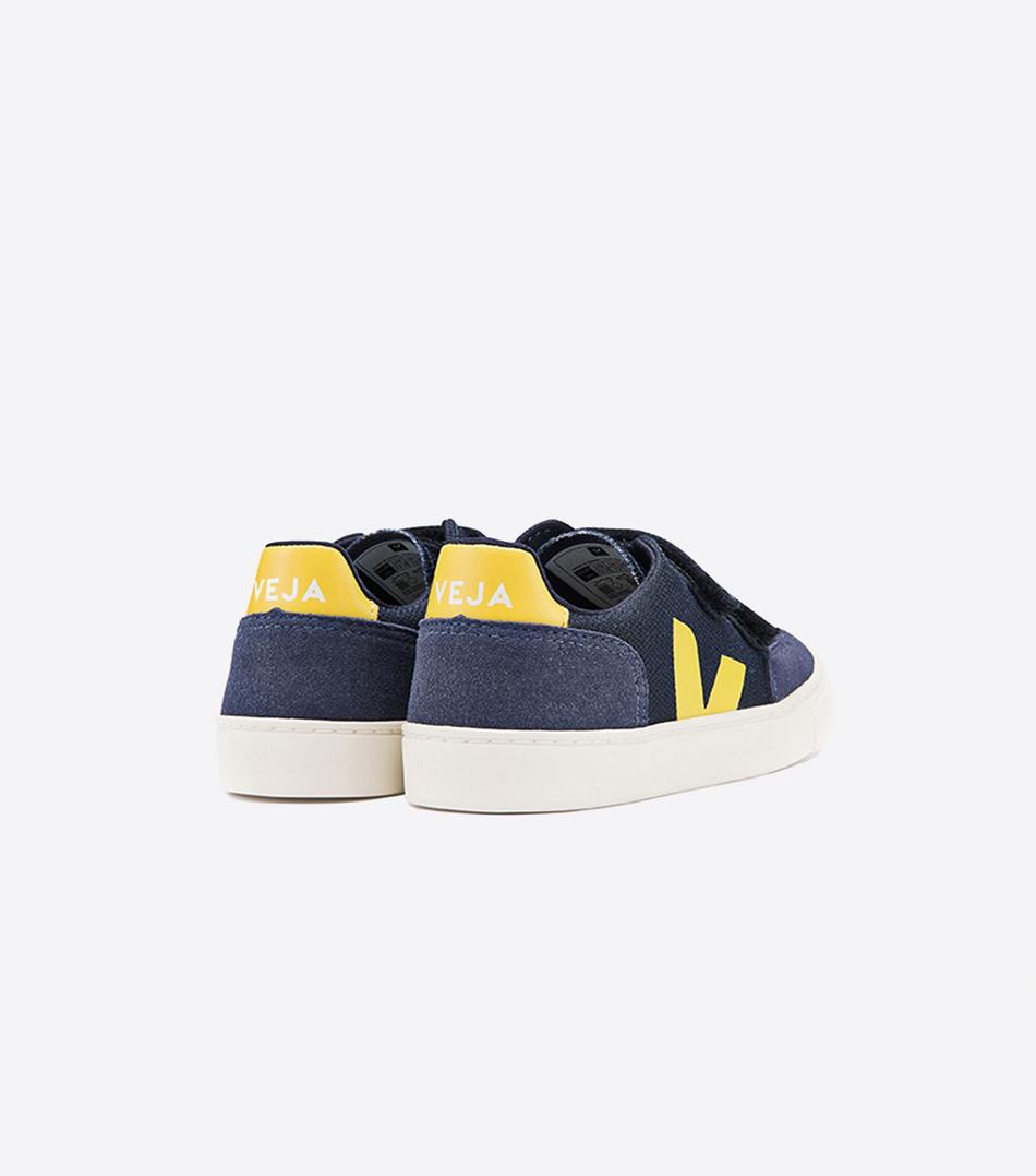 Outlet Veja V-12 Canvas Nautico Kids Gold Yellow | USEAH92415