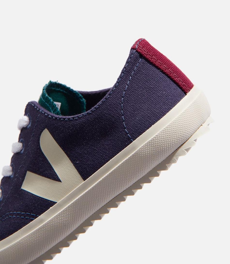 Vegan Veja Flip Laces Canvas Multico Marine Kids Blue | UUSTG73779