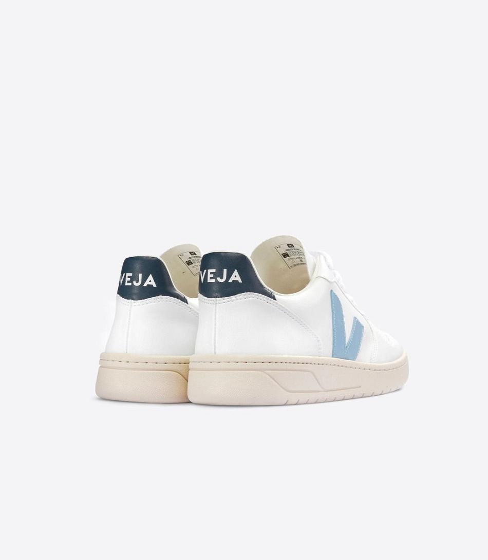 Vegan Veja V-10 Cwl Steel Nautico Adults White Grey | SUSNY23524