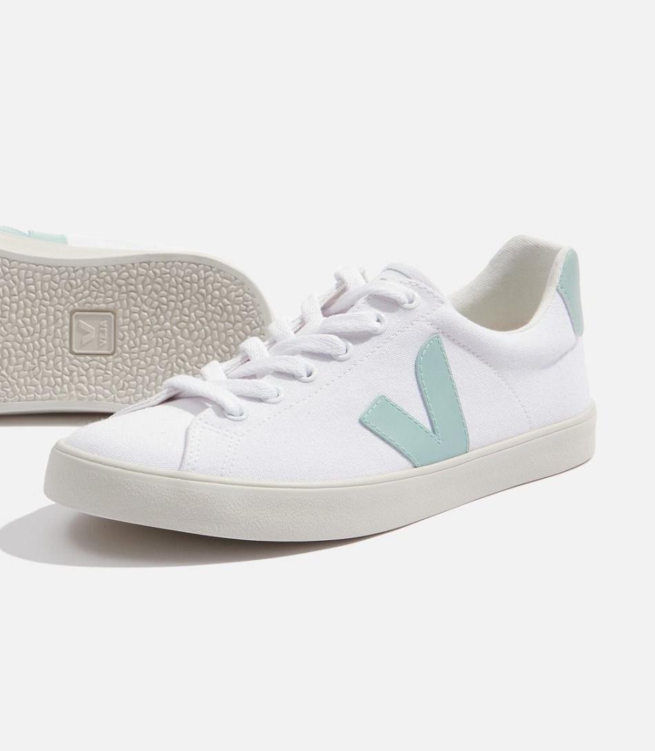 Women\'s Veja Se Canvas Matcha Esplar White | EUSHC70830