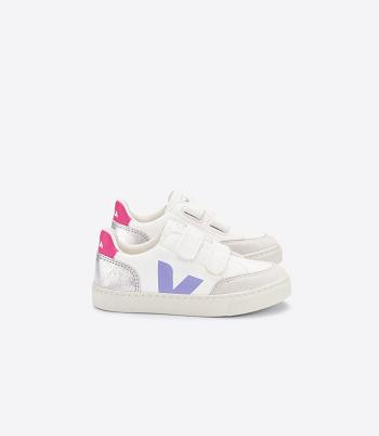 Kids' Veja Chromefree Leather Multico V-12 Silver | USIIZ58294