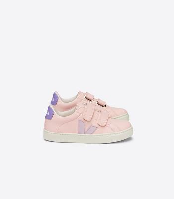 Kids' Veja Chromefree Leather Petale Parme Esplar Pink | AUSWC69004