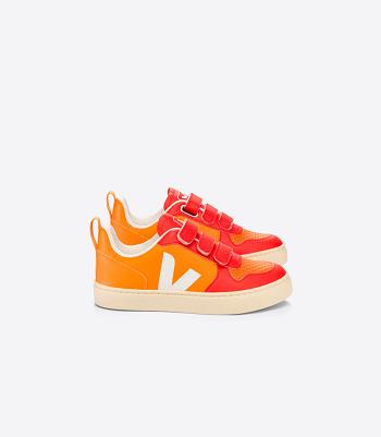 Kids' Veja Chromefree Leather Tao Orange V-10 Orange | SUSNY81946