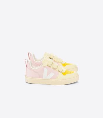 Kids' Veja Chromefree Leather Tao Petale V-10 Yellow | MUSFT45475