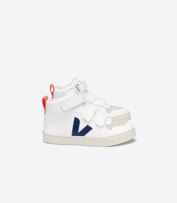 Kids' Veja Mid Cwl Cobalt Orange Fluo V-10 White Deep Blue Orange | USJZR67037