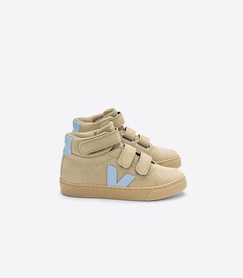 Kids' Veja Mid Suede Dune Steel Esplar Grey | USQCS10400