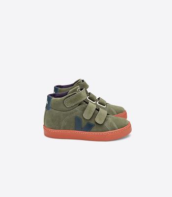 Kids' Veja Mid Suede Mud Nautico Rust Sole Esplar Red | AUSWC36306