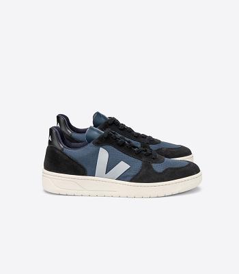 Men's Veja Ripstop Nautico Oxford V-10 Grey Black | USZPD14566