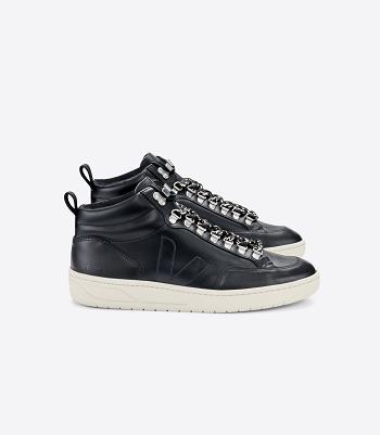 Outlet Veja Roraima Leather Pierre Sole Adults Black | UUSND29890