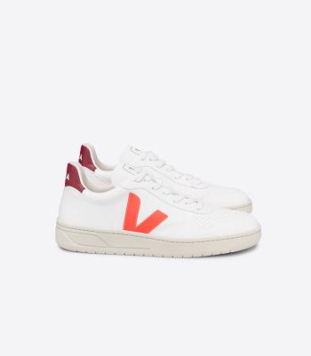 Outlet Veja V-10 Cwl Fluo Marsala Adults White Orange | USEGJ71735