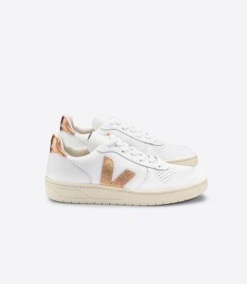 Outlet Veja V-10 Leather Venus Adults White | DUSVO26829