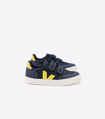 Outlet Veja V-12 Canvas Nautico Kids Gold Yellow | USEAH92415