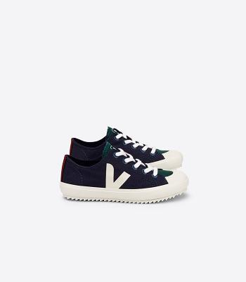 Vegan Veja Flip Laces Canvas Multico Marine Kids Blue | UUSTG73779