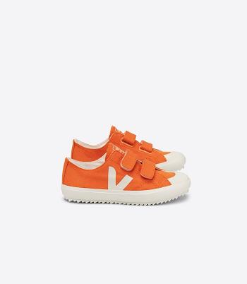 Vegan Veja Ollie Canvas Pumpkin Pierre Kids Orange | GUSUC28238