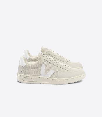 Women's Veja Alveomesh Natural V-12 Beige White | USCIF69043