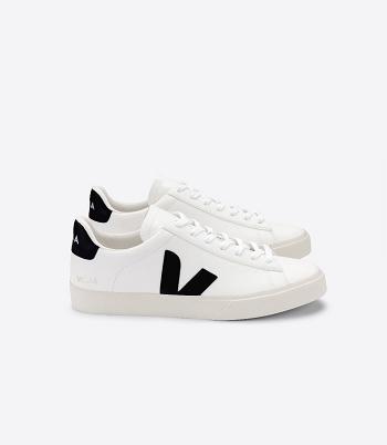 Women's Veja Chromefree Leather Campo White Black | USJVR64674