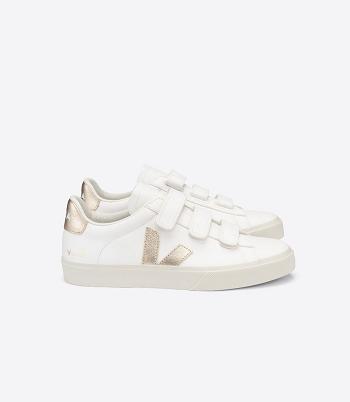 Women's Veja Chromefree Leather Platine Recife White | TUSWZ54269