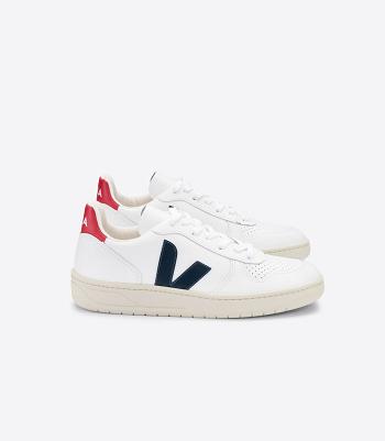 Women's Veja Leather Nautico Pekin V-10 White | USICD79947