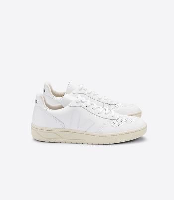 Women's Veja Leather V-10 White | FUSHY89297