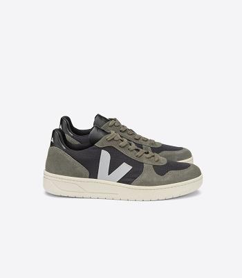 Women's Veja Ripstop Oxford Mud V-10 Black Grey | GUSUC39513